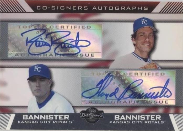 Floyd and Brian Bannister — Topps Co-Signers autograph card, Kansas City Royals
